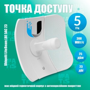 LiteBeam 5AC-23 - это компактная точка доступа с разборным отражателем, предназначенная для создания бездро.