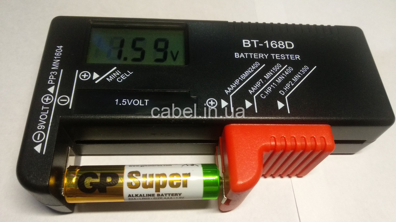 Цифровий тестер батарейок та акумуляторів BT168D