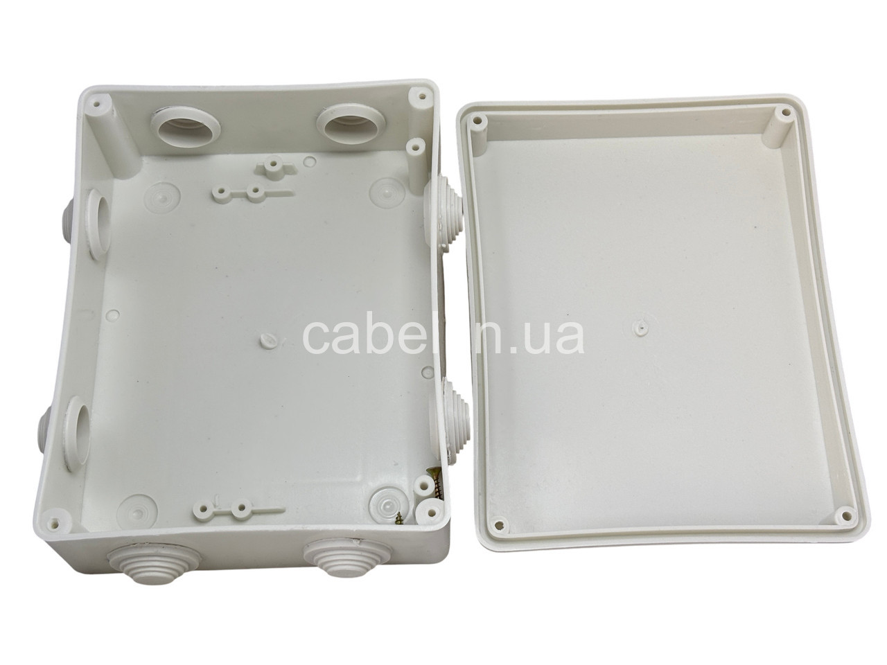 Коробка розподільча 200×150×80 мм з гермовводами (сальниками) IP54/IP55 для зовнішнього монтажу