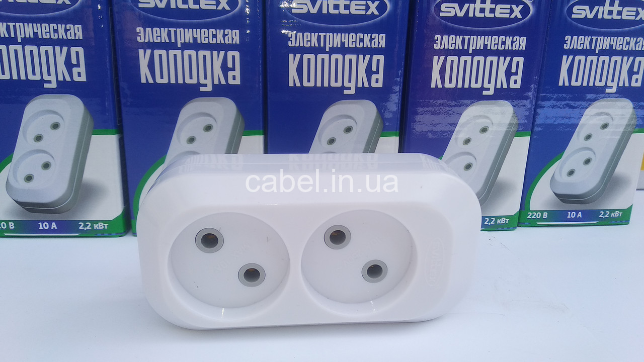 Колодка для подовжувача Svittex на 2 гнізда