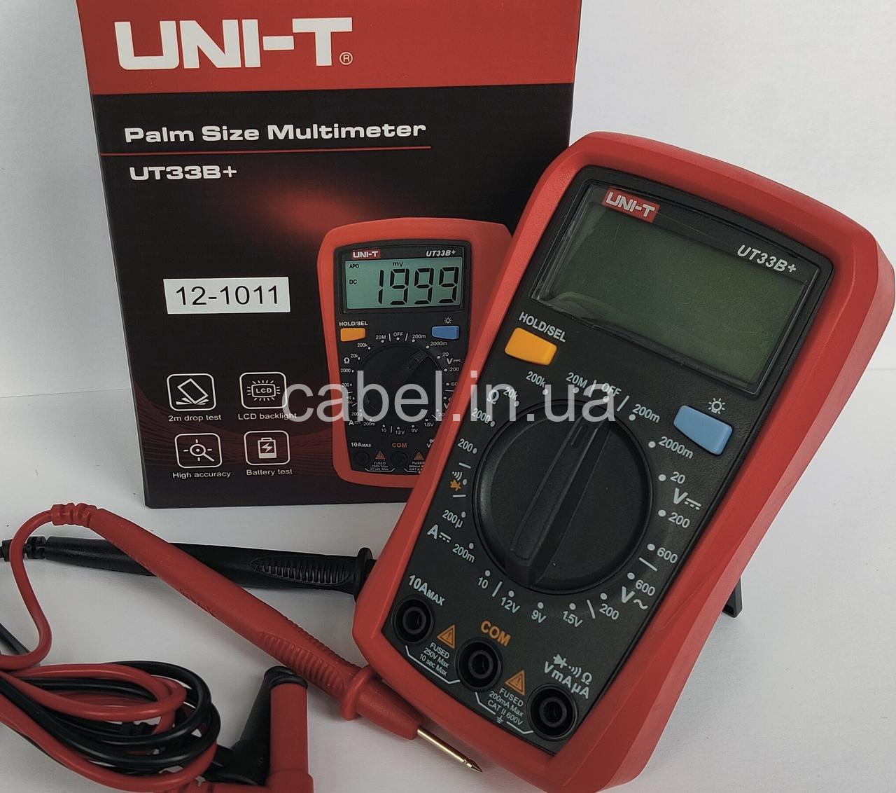 Цифровий мультиметр UNI-T UT33B+ Оригінал (ручний вибір діапазонів, тест батарейок, тестер, вольтметр, амперметр, прозвонка)