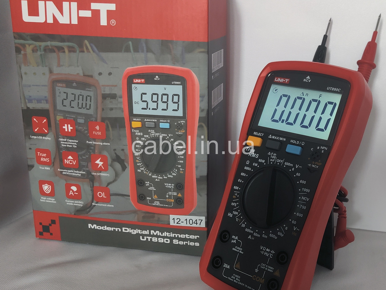 Цифровий мультиметр UNI-T UT890C True RMS з термопарою