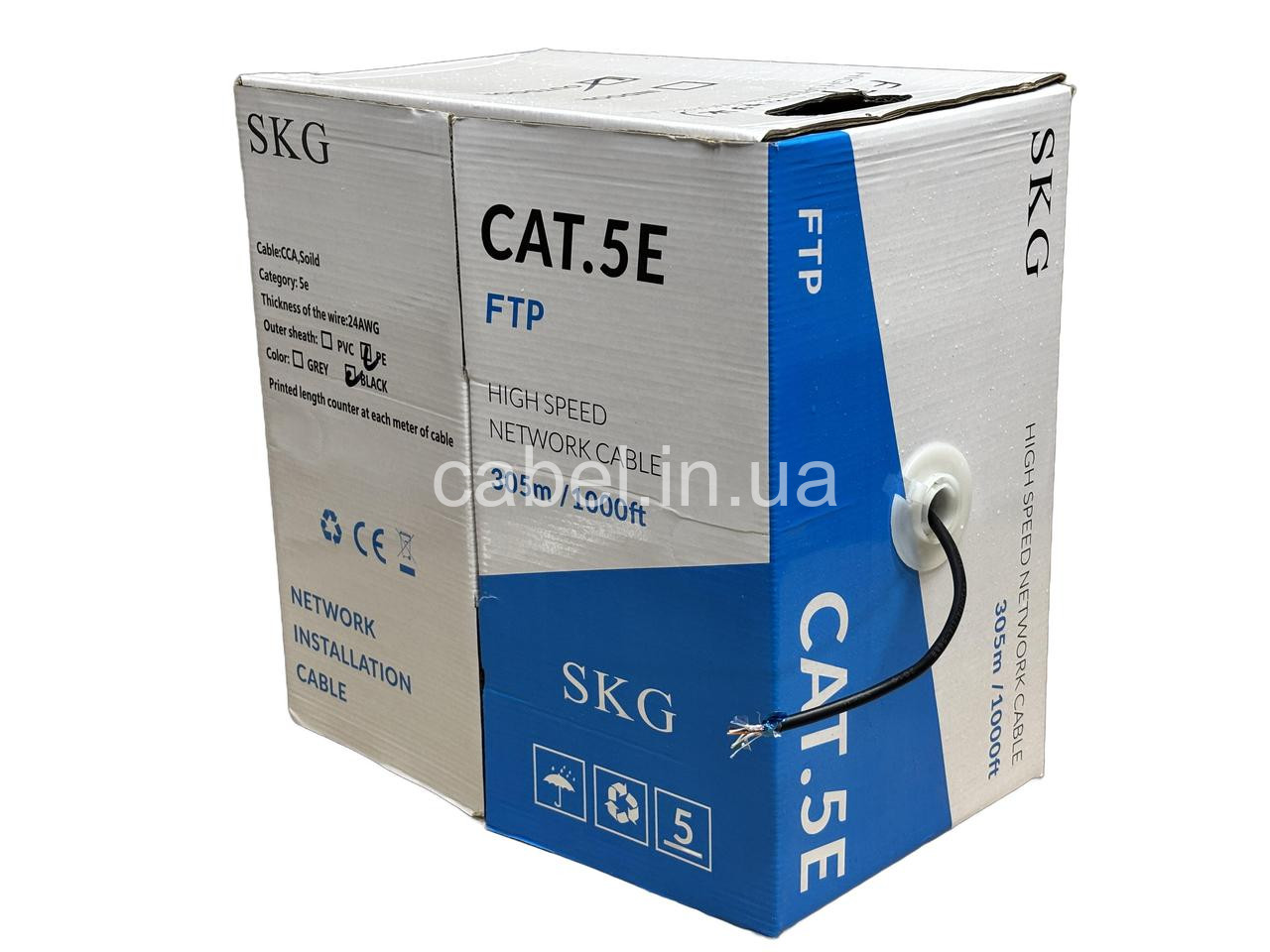Кабель вита пара FTP 5e зовнішня,CCA,305м