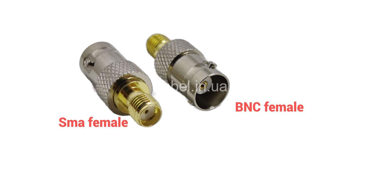 Перехідник SMA female- гніздечко BNC, латунь