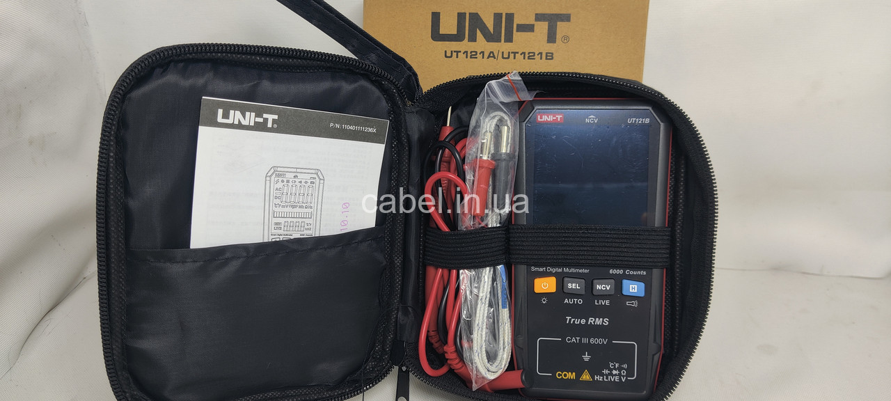 Цифровий смарт мультиметр UNI-T UT121B (автомат, True RMS, NCV, LIVE, кольоровий дисплей, тонкий тестер)