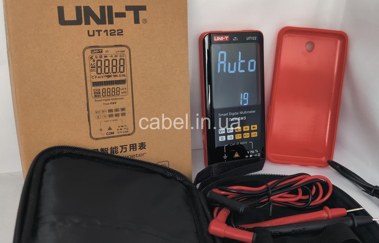 Цифровий смарт мультиметр UNI-T UT122 (акумулятор Type-C, автомат, True RMS, NCV, LIVE, кольоровий дисплей, смарт тестер)