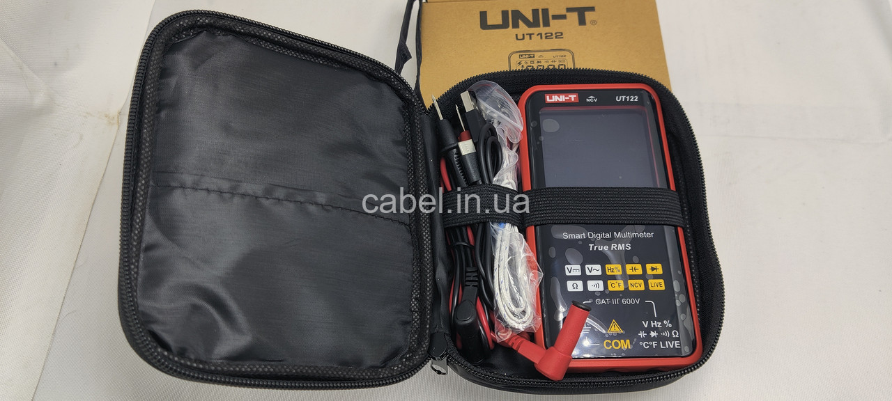 Цифровий смарт мультиметр UNI-T UT122 (акумулятор Type-C, автомат, True RMS, NCV, LIVE, кольоровий дисплей, смарт тестер)