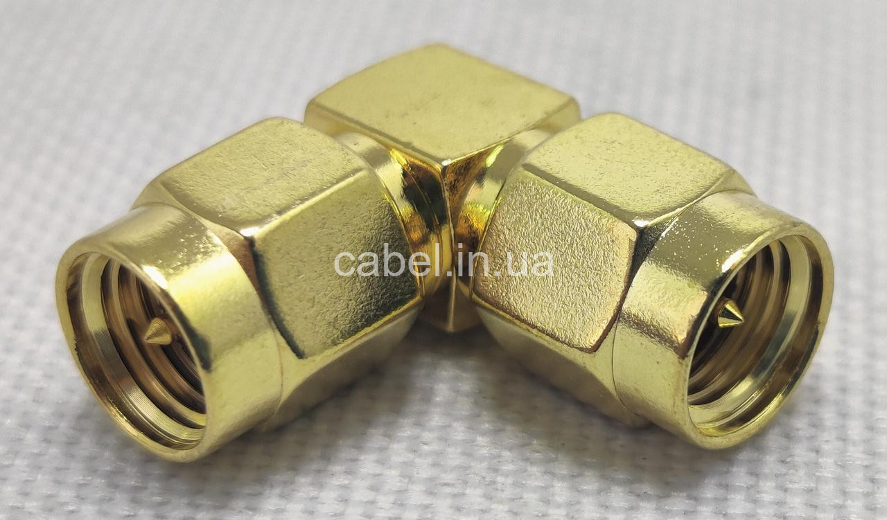 Перехідник угловий SMA male- SMA male