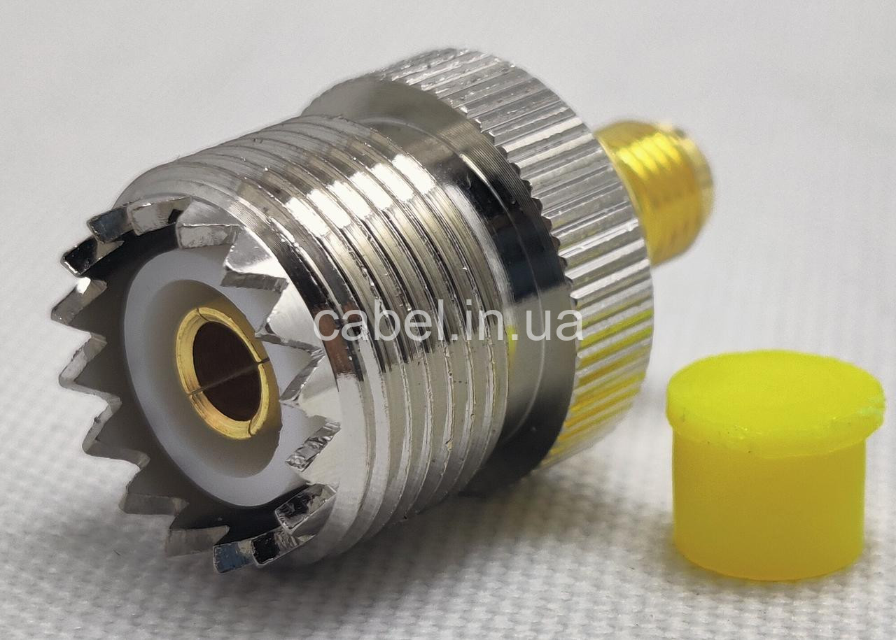 Переходник гнездо UHF female SO-239- гнездо SMA female