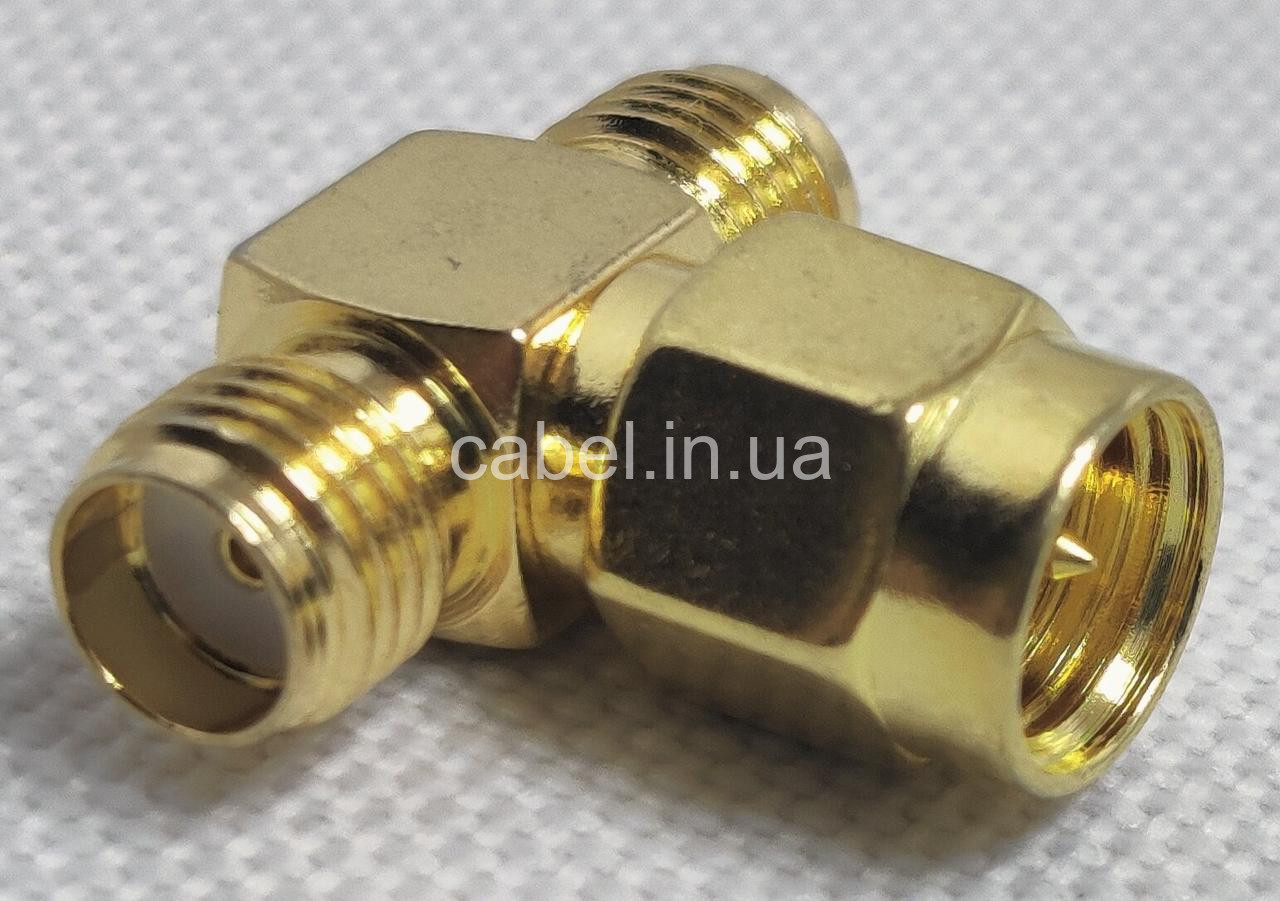 Тройник штекер Sma 2 гнезда Sma