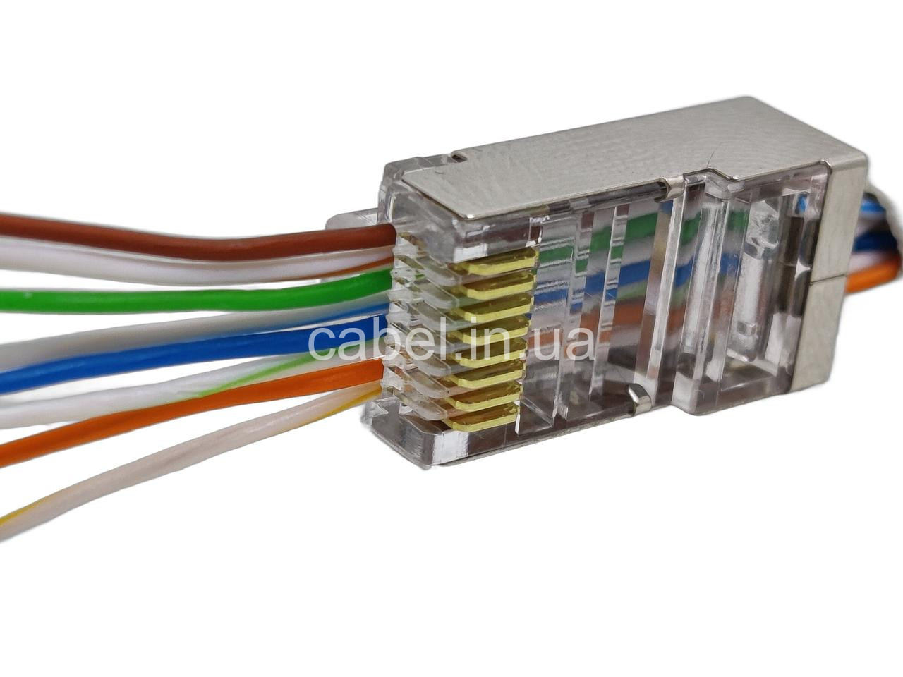 Коннектор компьютерный RJ45 6 категории,проходной