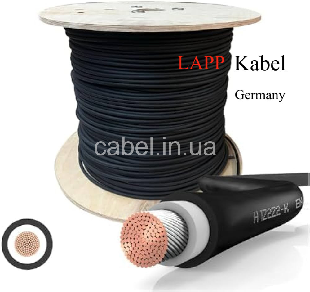 Кабель до сонячних панелей 6 мм KBE Solar DB+(Німеччина) чорний,м