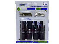 Роз'єм MC4 Tomzn 1000V для сонячних панелей, комплект 4 шт (2 пари)