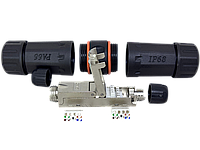 З'єднувач крученої пари гн RG45-гн RJ45 водонепроникний IP68, самозатискний