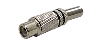 Гніздо RCA металеве,діам-6.5 мм, чорне