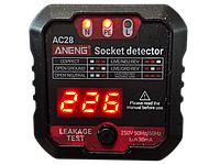 Тестер розеток Aneng AC28 черный