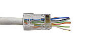 Коннектор компьютерный RJ45 6 категории,проходной