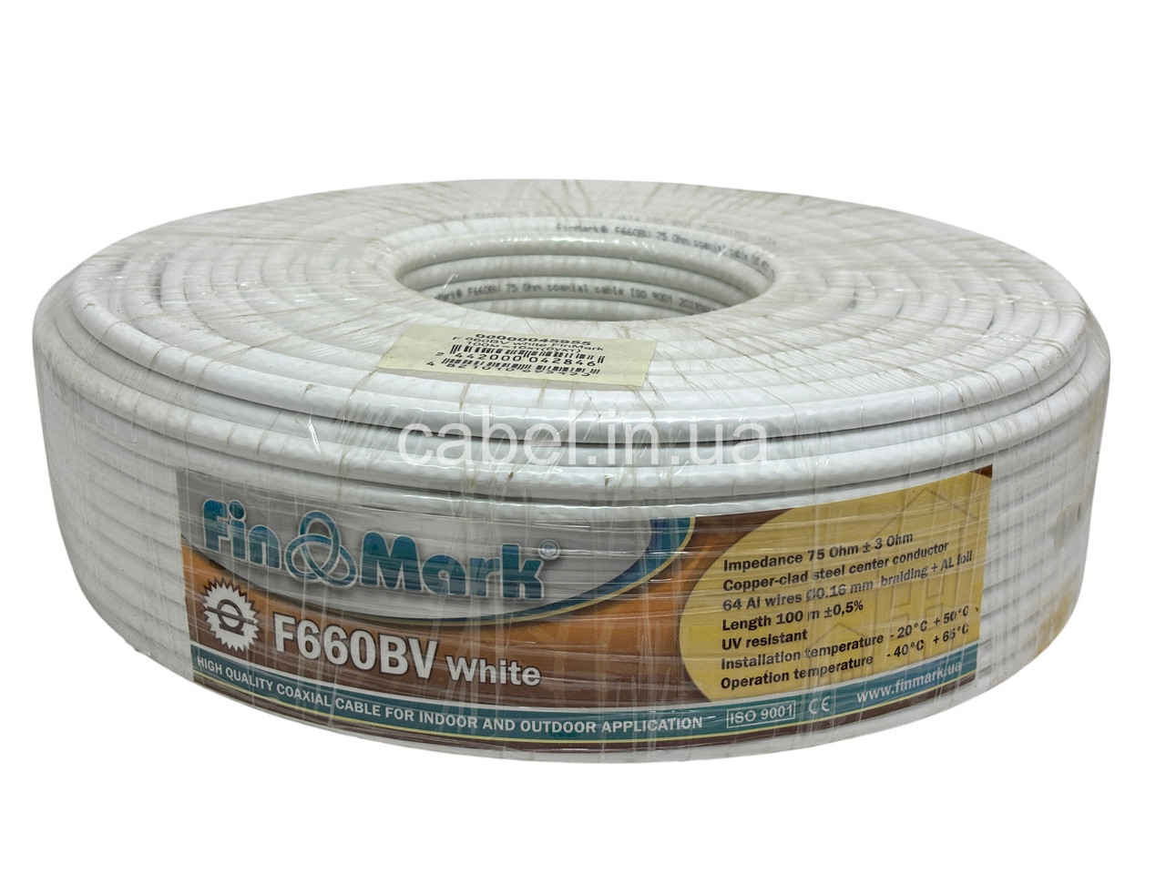 Телевізійний кабель Finmark F660BV,білий, 100 м