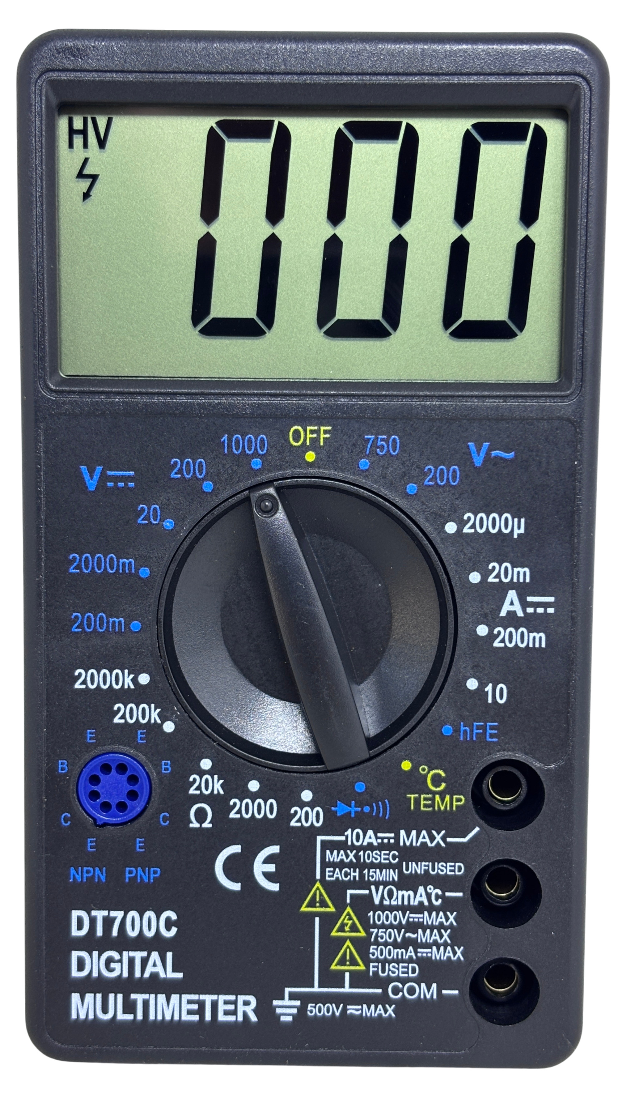 Цифровий мультиметр DT700С (зі збільшеним екраном та прозвонкою)