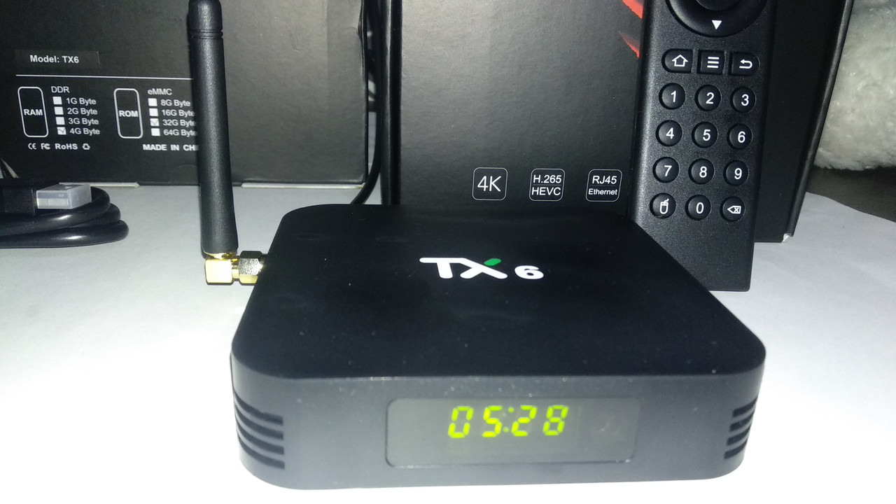 Андроид смарт тв приставка Tanix TX6 (4гБ / 32гБ)