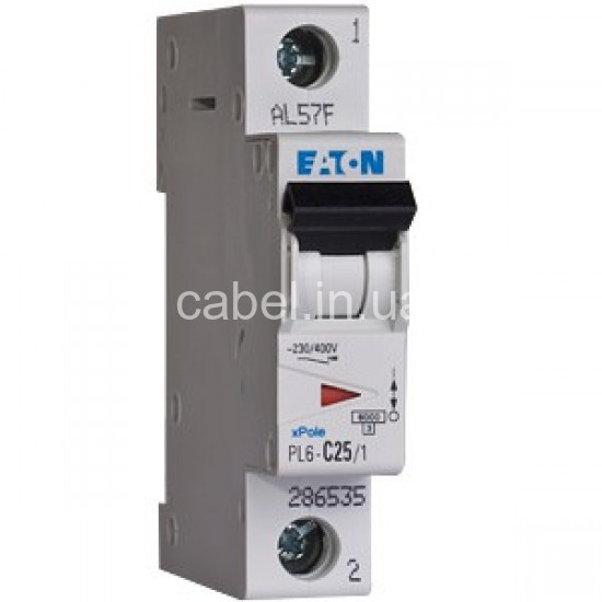 Автомат Eaton Motller PL4-C 25, тип С, 4,5 кА