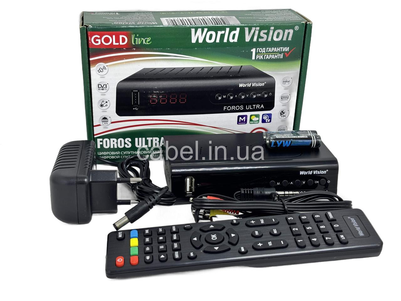 Спутниковый комбинированный тюнер +Т2 World Vision Foros Ultra