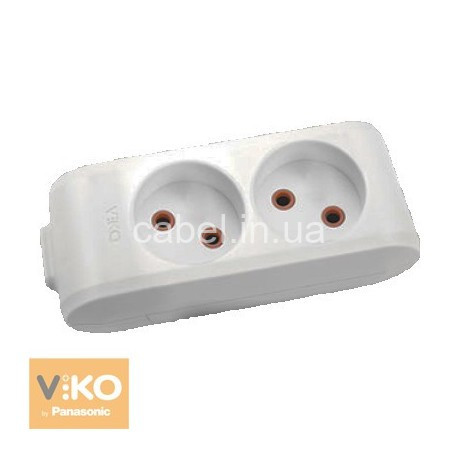 Колодка для удлинителя Viko Multi-Let 2 гнезда белая 16А без заземления
