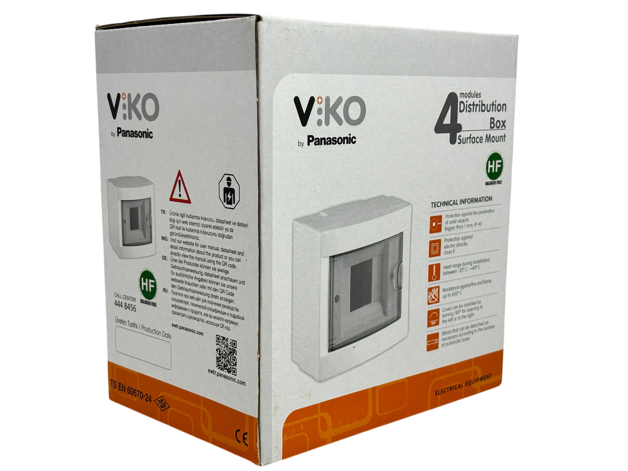 Бокс(коробка) на 4 модулі Viko накладний (IP40)