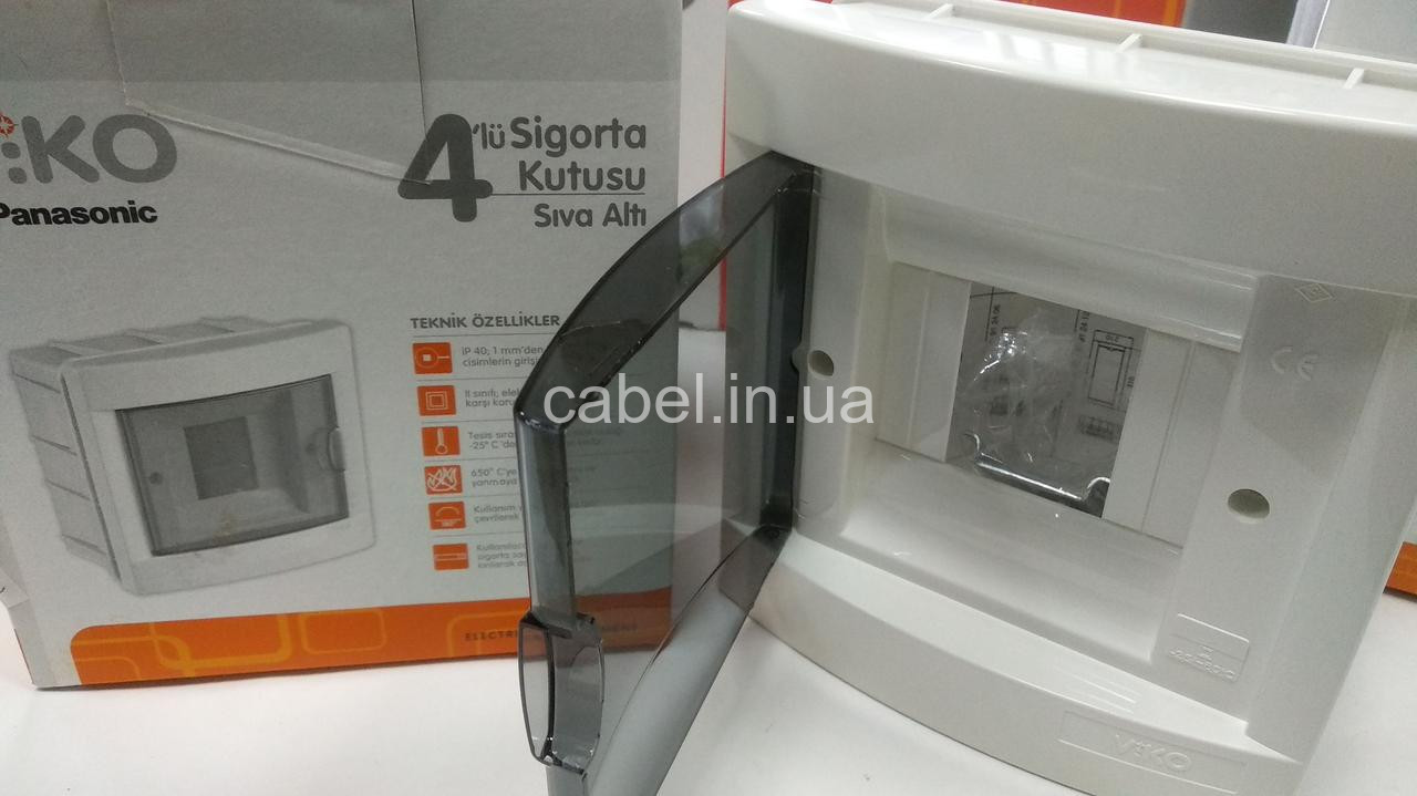 Бокс(коробка) на 4 модулі Viko вбудований (IP40)