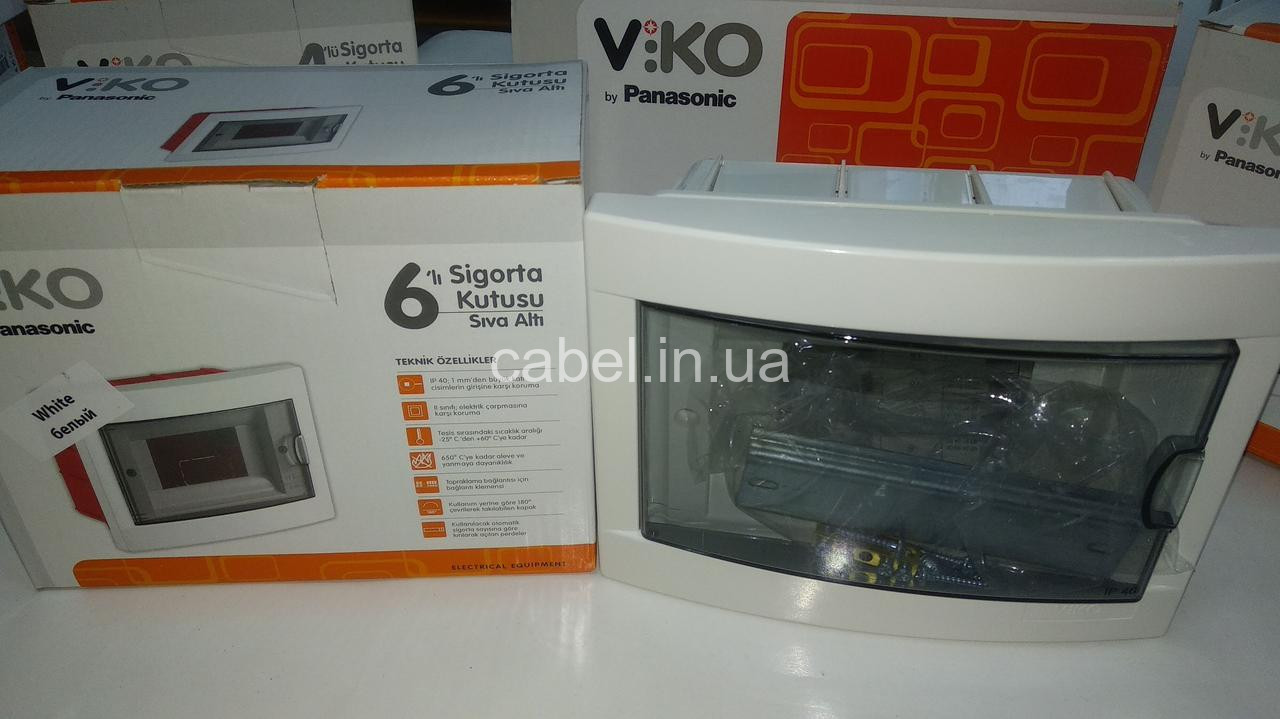 Бокс(коробка) на 6 модулів Viko вбудований (IP40)