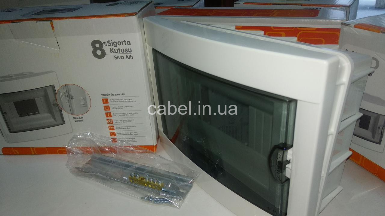 Бокс(коробка) на 8 модулів Viko вбудований (IP40)