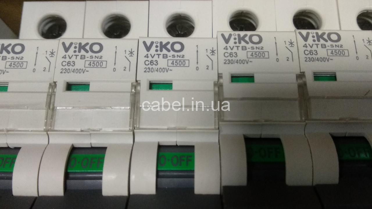 Автоматичний вимикач Viko 1кл 63А тип С