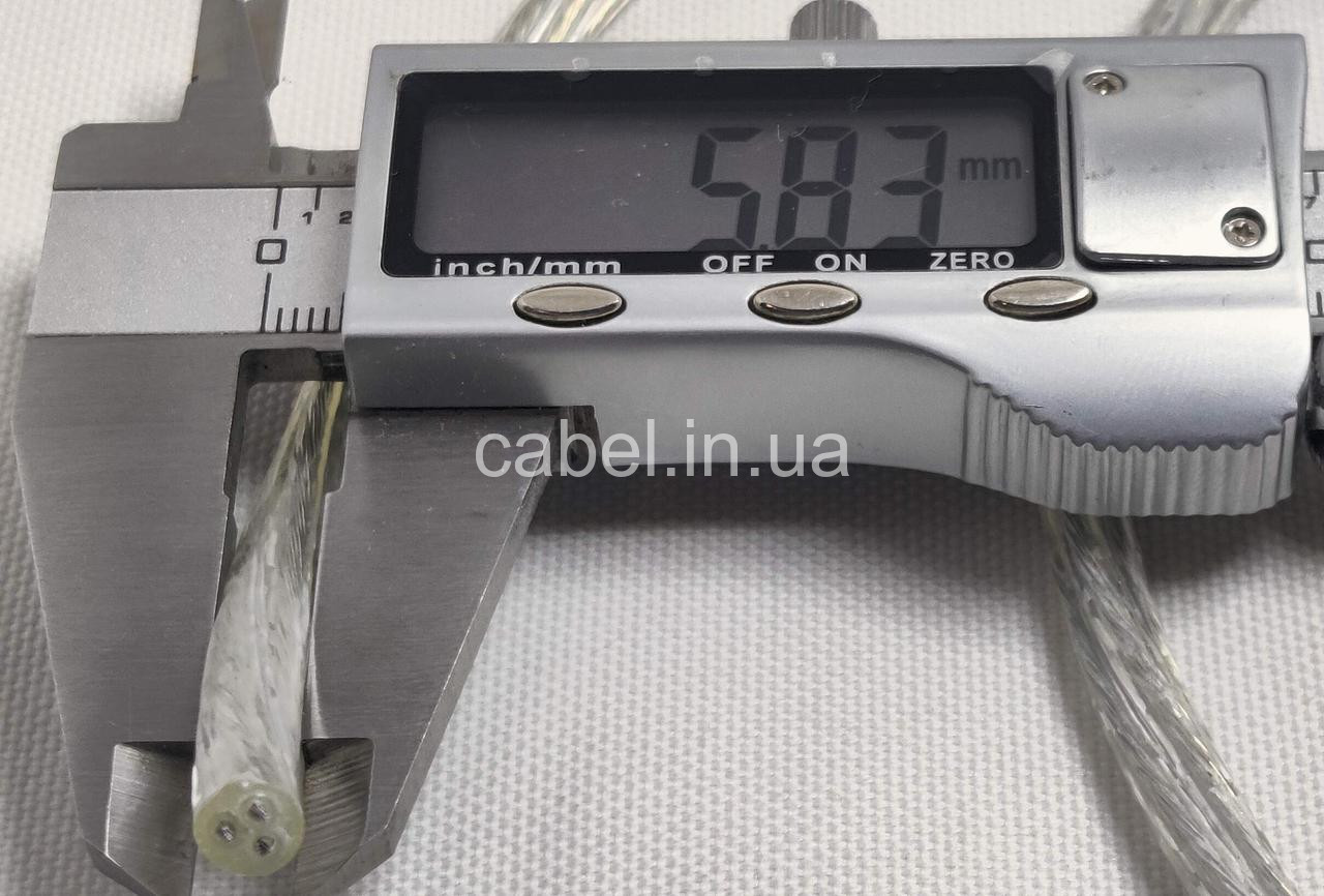 Провід прозорий круглий 3х0,75 мм² H03VV-F Multicom