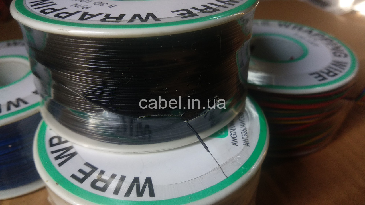 Дріт монтажний 1 жильний мідний 30AWG, 250 м