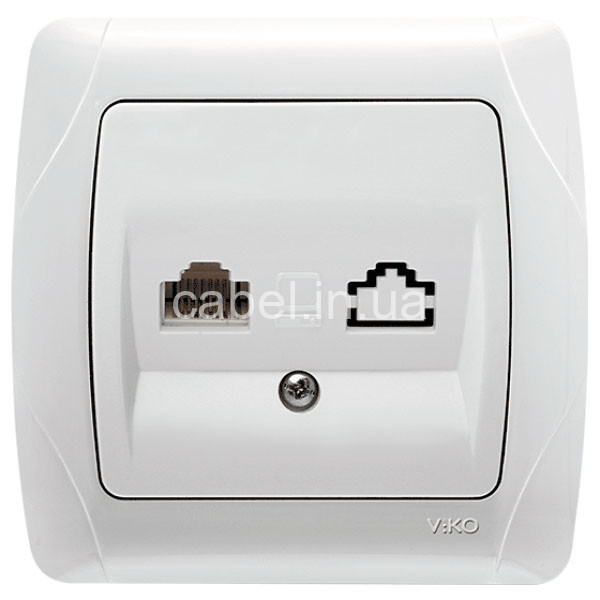 Розетка компьютерная одинарная(RJ45 Cat5e) Viko Carmen белая
