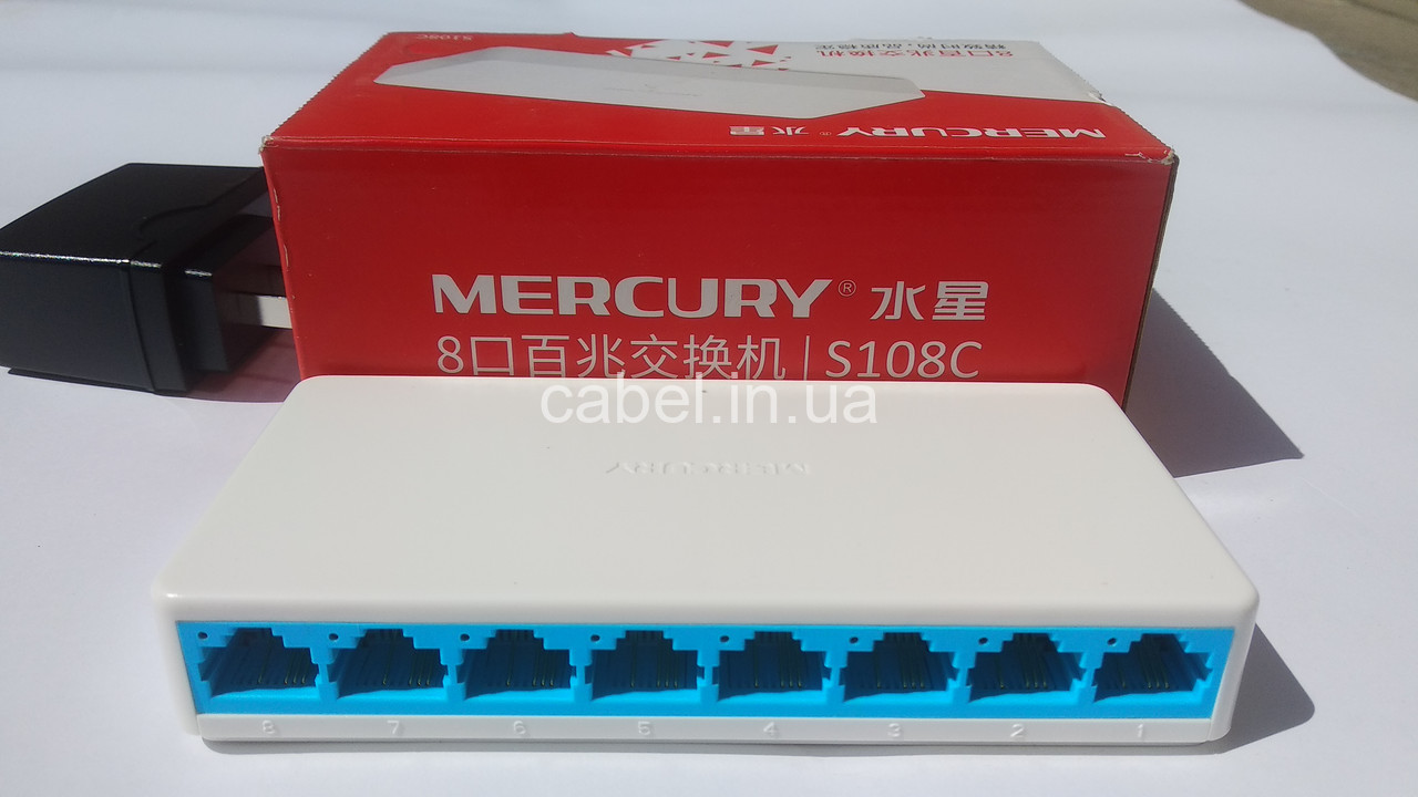 Коммутатор(свитч) Mercury S108C на 8 портов