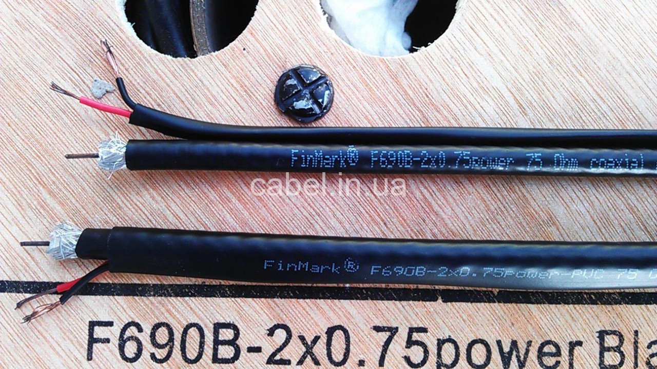 Кабель для відеоспостереження FinMark F690+2+0,75, 305 м