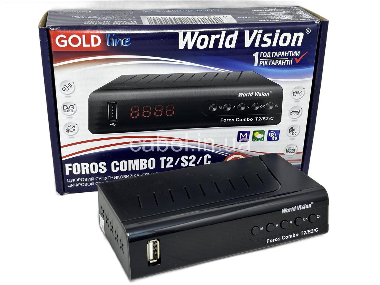 Супутниковий тюнер Т2 World Vision Foros